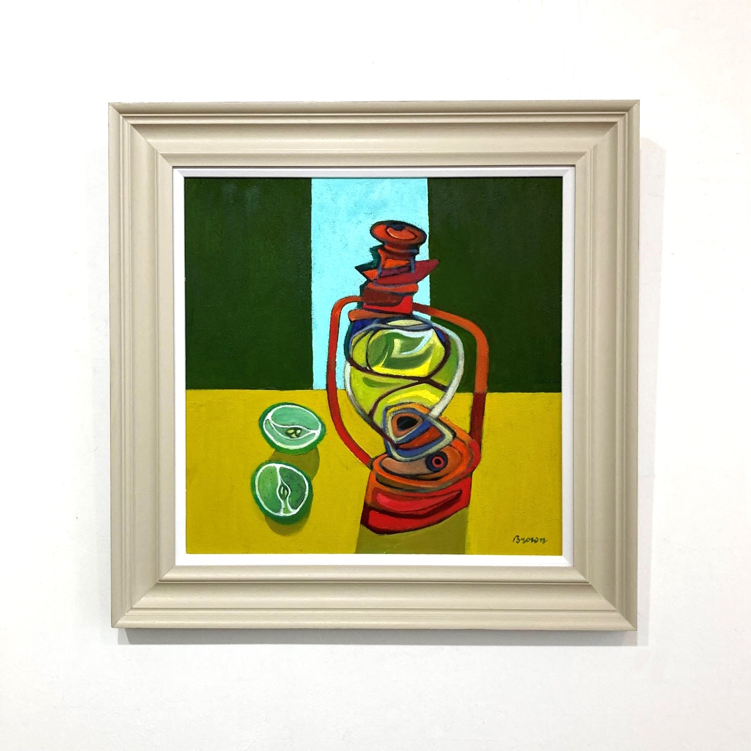 'Red Lamp and Limes' by artist Davy Brown